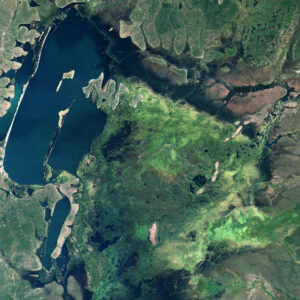 A Satellite image of the Bangweulu Wetlands taken on May 15, 2020